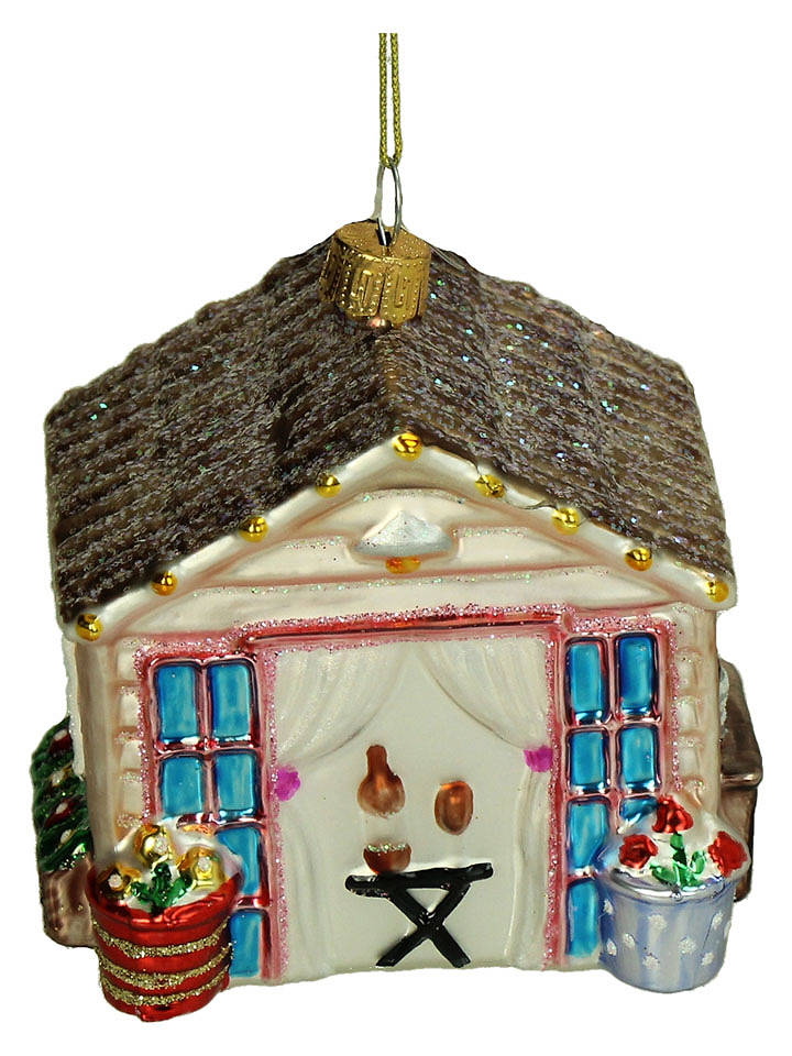 Kersten Baumschmuck "Garden Shed" in Creme/ Rot - (H)8,6 cm - onesize