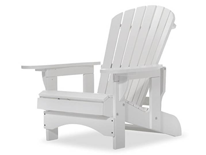 Original Dream-Chairs - Adirondack Chair Recliner de Luxe Weiß 4-fach verstellbare Rückenlehne, massive Esche, 2-fach lackiert, verdeckte Verschraubungen, breite Armlehnen