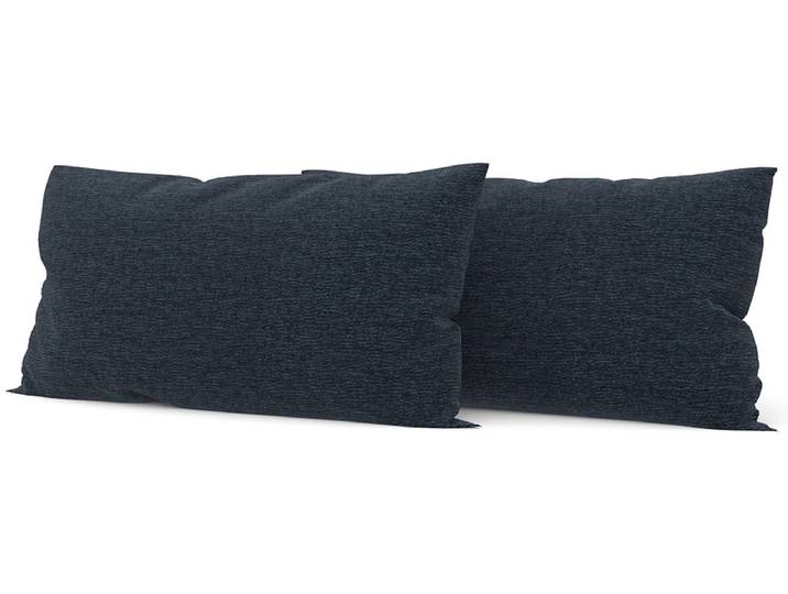 SWISS HOME STYLE Set 2 Kissen AGATA 50x70cm blau