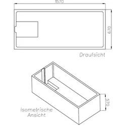 Neuesbad Wannenträger für Ravak Vanda 160x70 SW84404