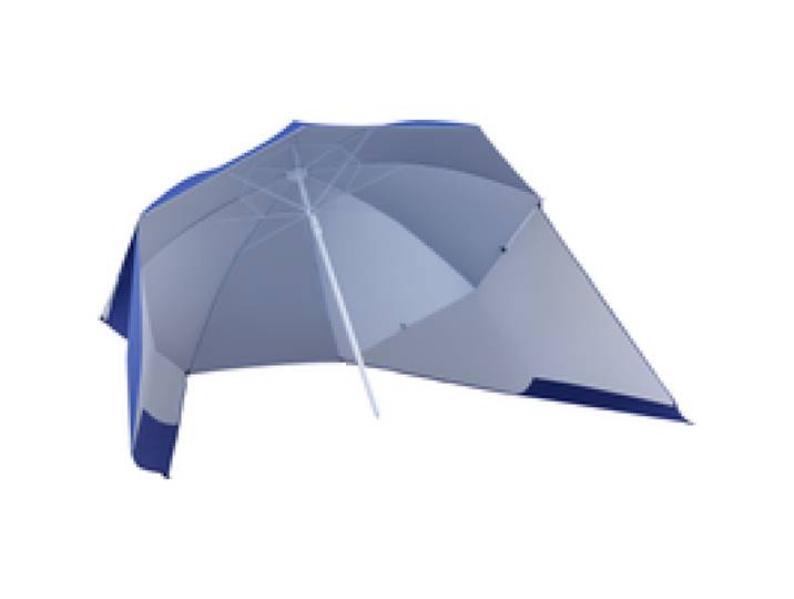 Outsunny 2-in-1 strandparasol draagbare anti-uv-zonwering Ø210X222Cm
