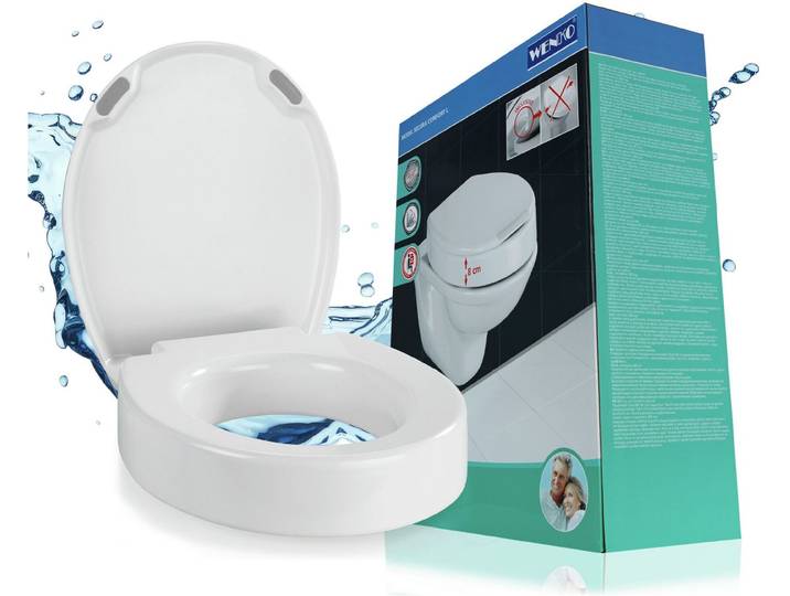 WC-Sitz WENKO Secura , weiß, B:3.737cm H:10cm L:4.443,5cm, Duroplast, Kunststoff, WC-Sitze, WC-Sitz, aus Duroplast