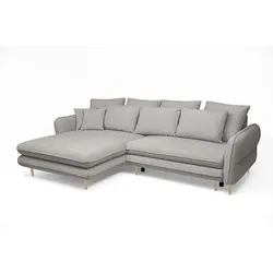 Ecksofa Sally Stoff Grau Greige