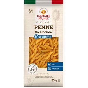 Hammermühle Nudeln Penne al Bronzo, glutenfrei, Mais- und Reismehl, 500 g