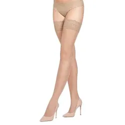 Philippe Matignon Strumpfhosen Hold Ups ORO 15 Beige Polyamid Small Damen