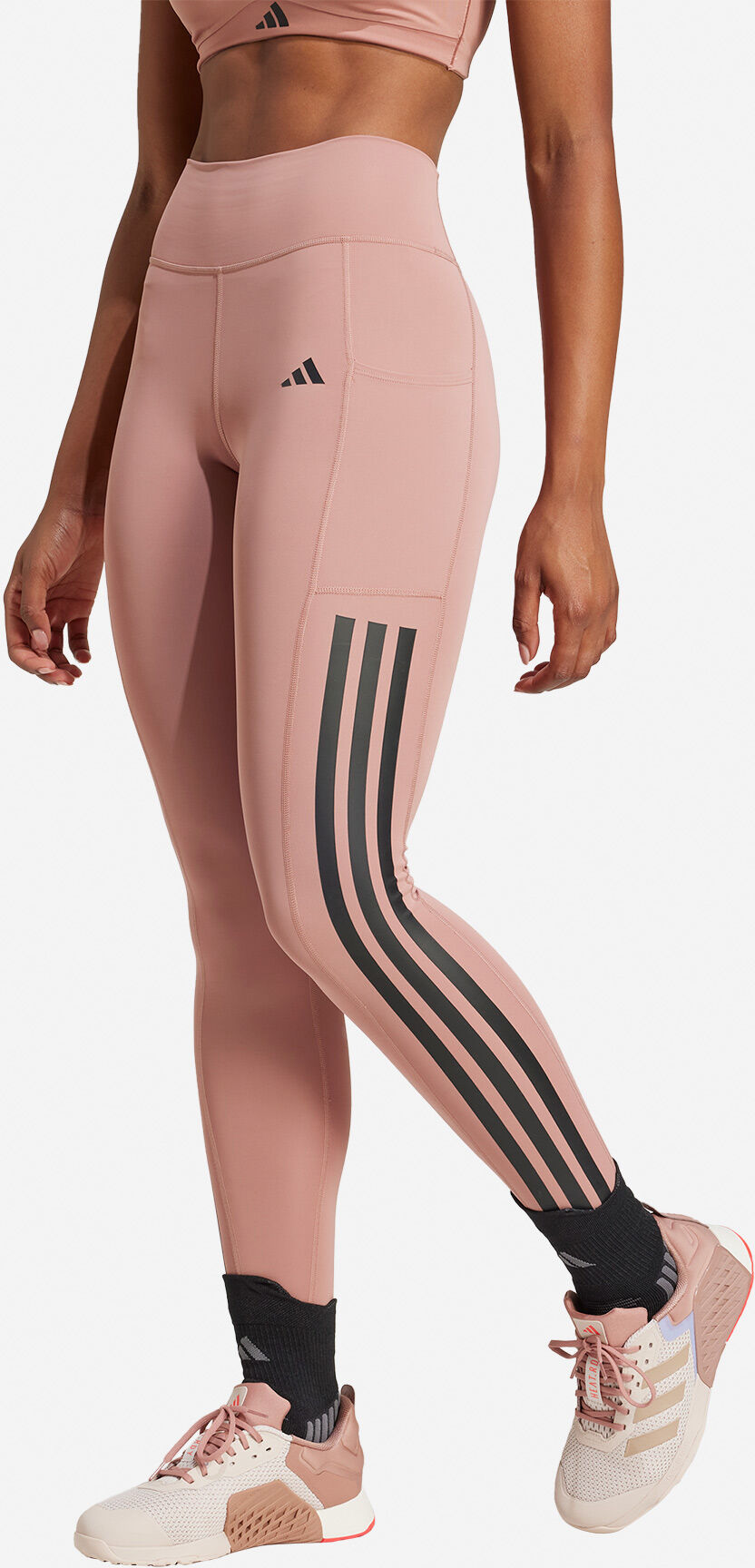 Adidas 3stripes W - Leggings - Donna - Marrone XS