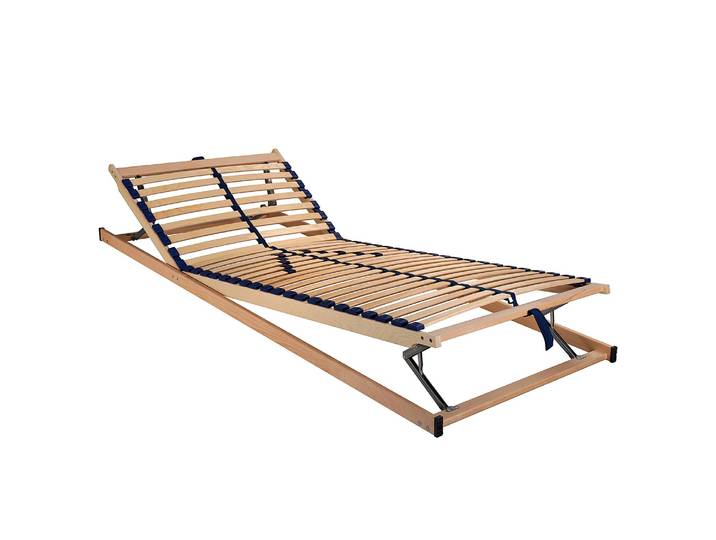 Sommier à lattes réglable Sirius KF 140 x 200cm Montants extérieurs & moulures : Bois de bouleau stratifié, naturel Longerons transversaux :