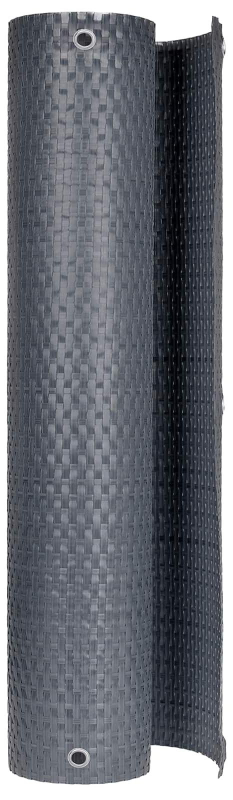 vidaXL Balkonscherm met oogjes, polyrotan, antraciet, B: 1000 cm, H: 80 cm