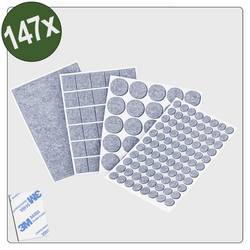 Quadrios 26SA124 Filzgleiter selbstklebend, rund Grau 147 St. Package
