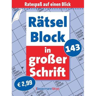 Rätselblock in großer Schrift 143, Taschenbuch von Eberhard Krüger, Bassermann, 978-3-8094-5254-6