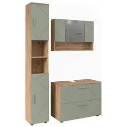 Vicco, Badmöbelset, Badmöbel-Set Irma, Salbeigrün, 3 Teile