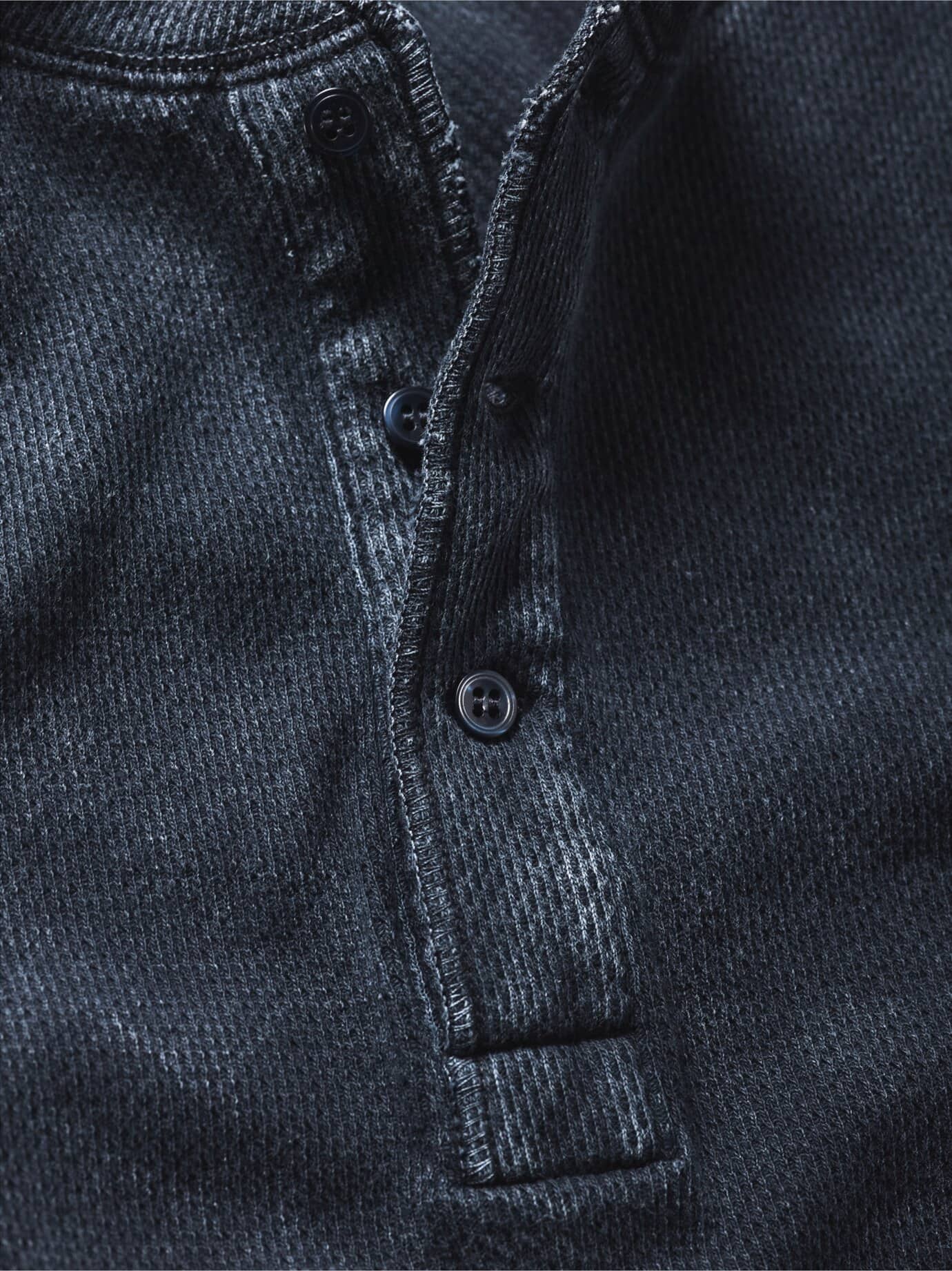 Mey & Edlich Henley-Shirt Schwarz 58