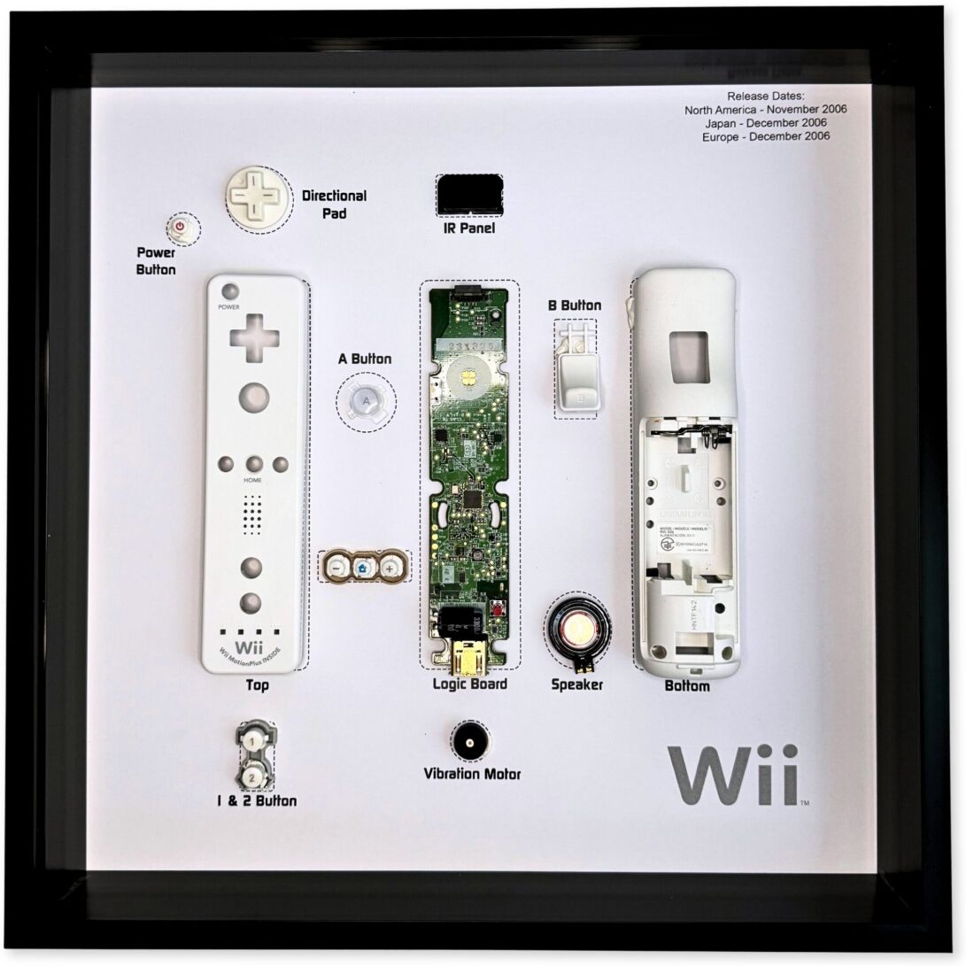 Grc Retro Art Nintendo Wii Remote Kontroll Tavla - Grå