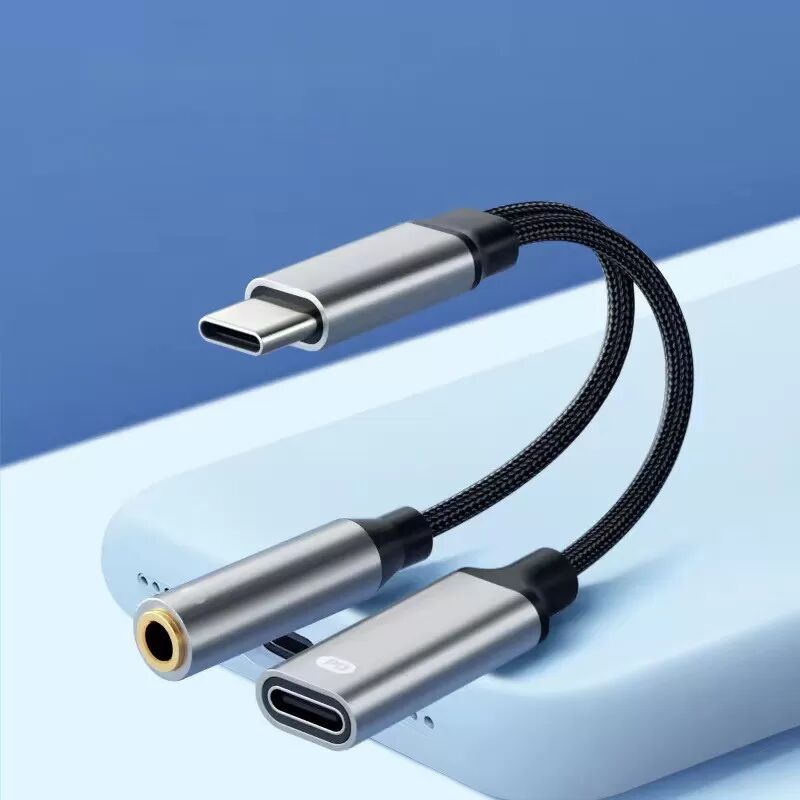 INF Type-C 2-in-1 Adapter: Audio & Ladeanschluss, 10W