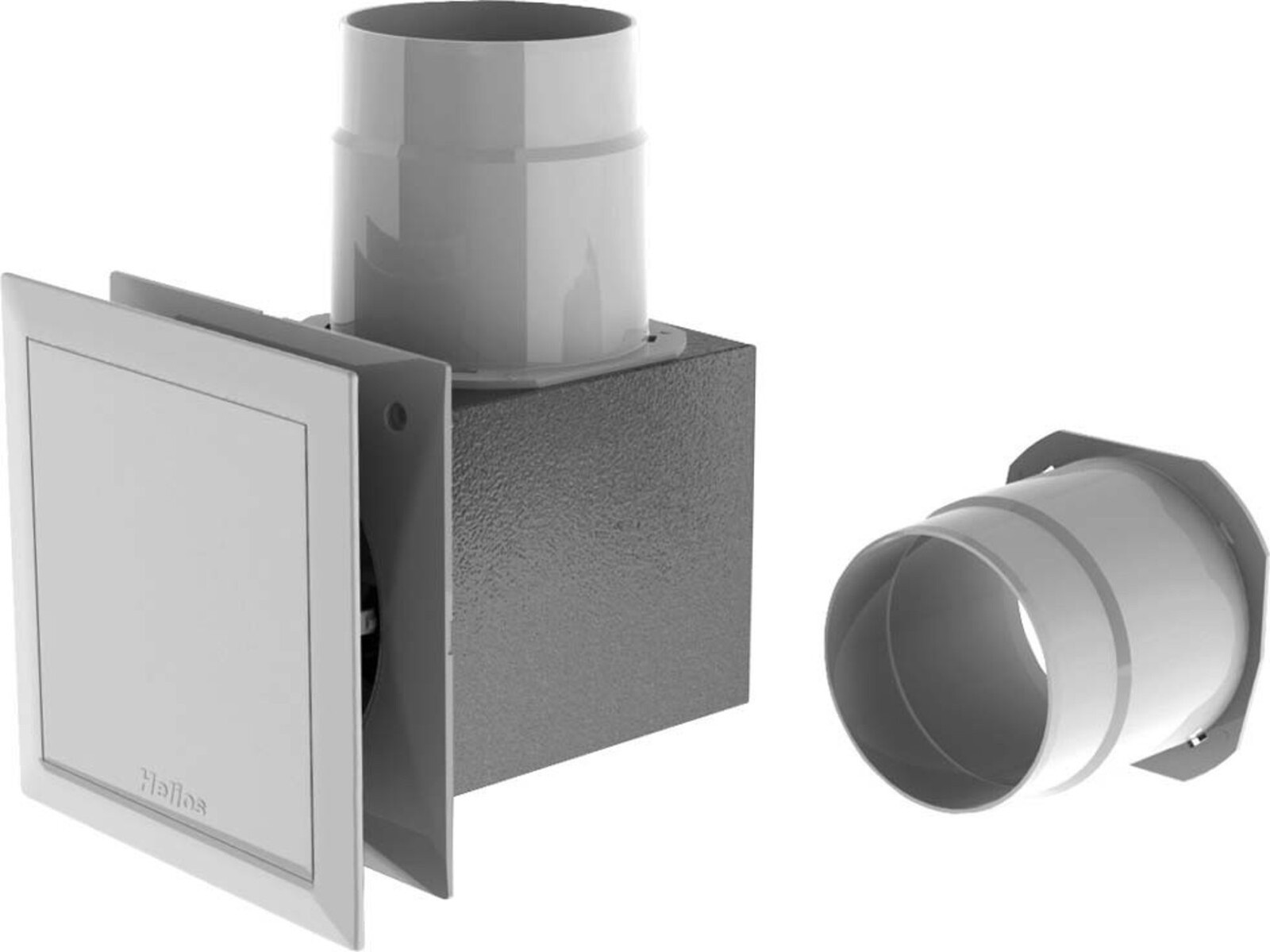 Helios ELS-ZS Set voor een tweede ruimte met afzuigeenheid en aansluitstuk