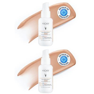 Vichy Capital Soleil UV-Age getönt LSF 50+ 2x 2x40 ml Flüssigkeit