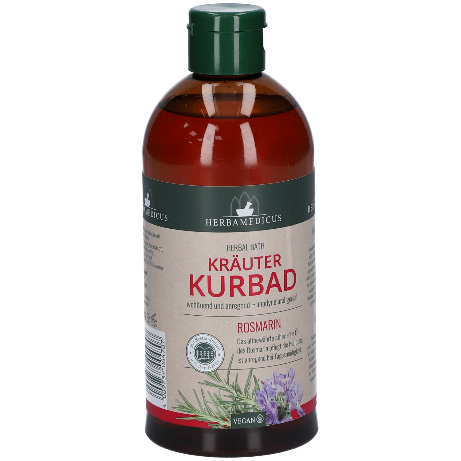 Rosmarin Kräuter Kurbad Herbamedicus 500 ml Flüssigkeit