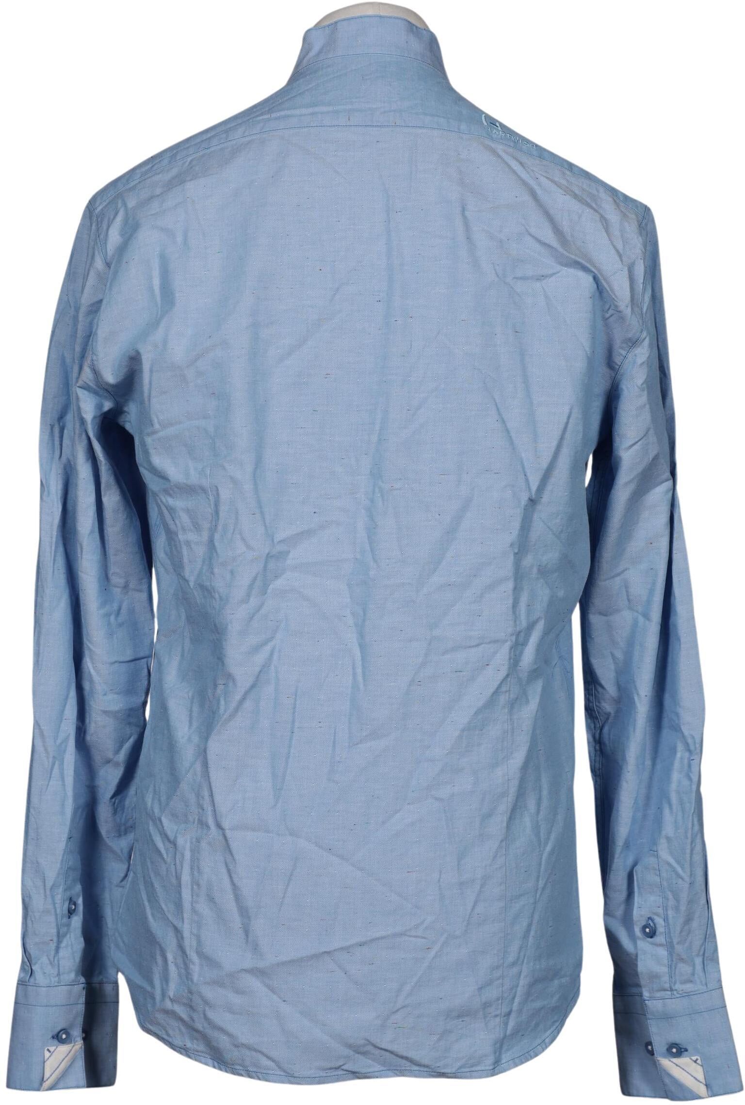 Hartwich Herren Hemd, Hellblau, Gr. M, Baumwolle - Second Hand