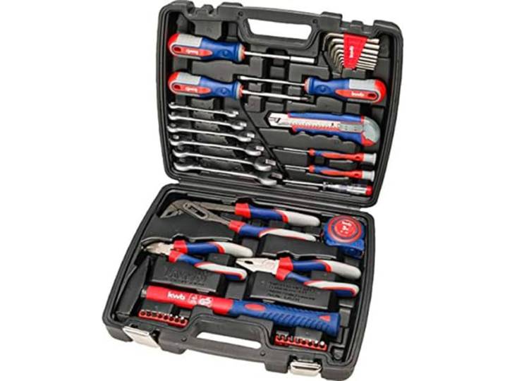 kwb outil cas incl. bits tournevis\, 42 pièces\, remplies\, robustes et de haute qualité\, idéal pour le ménage ou le garage\, GS testé\, dans un cas plastique pratique