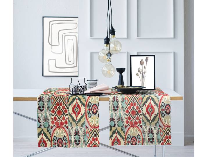 Chemin de table 3408 48 x 140cm Rouge/Rouge