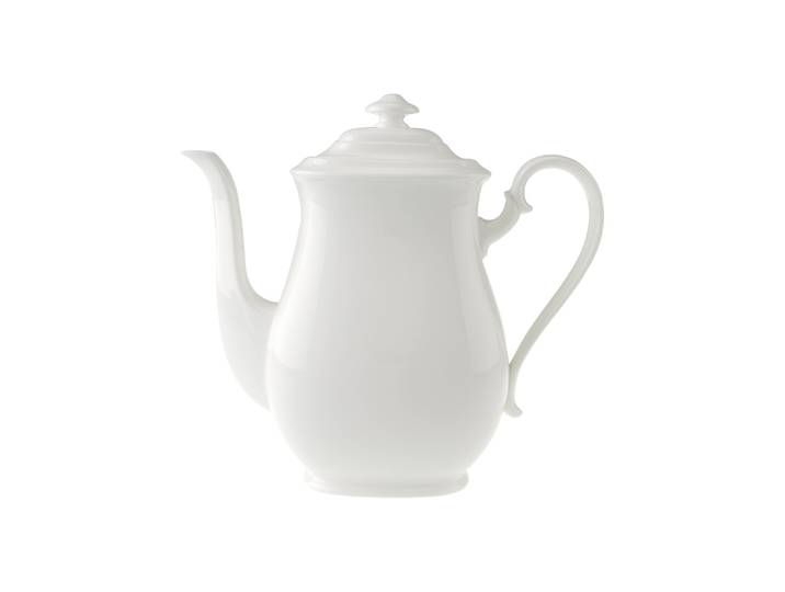 Teekanne VILLEROY & BOCH Kaffeekanne Royal 1,1 Liter weiß , weiß, Kannen, Teekanne