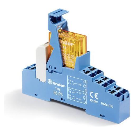 Finder Relais-Schnittstellenmodul 48 2 Wechsler DC 24V 8A Push-In-Anschluss (48.P5.7.024.0050SPA)
