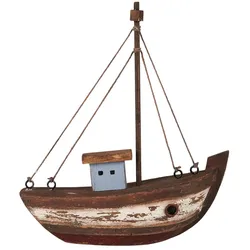 IB Laursen Deko-Schiff aus Holz Nautico, 15 x 5 x 17.5 cm