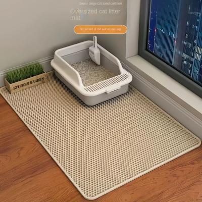 Inspired Living PawGuard Double Layer Cat Litter Mat Waterproof Non Slip Litter Trapper yellow 55x75cm