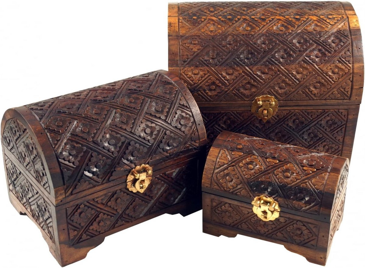Decoratieve Houten Schatkist voor Sieraden en Kleine Spullen