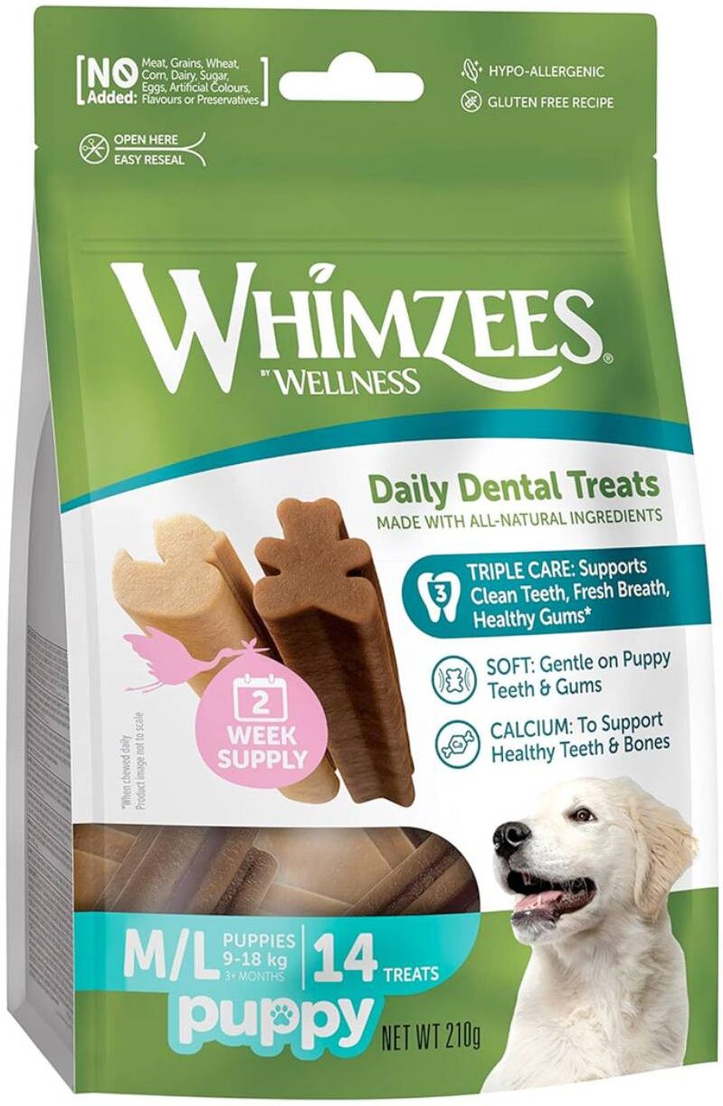 Whimzees® Whimzees Snack Dentale Naturale Stix per Puppy Cuccioli M/L 14 pz