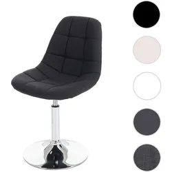 Esszimmerstuhl HWC-A60, Stuhl Drehstuhl, Retro 50er Jahre Design ~ Stoff/Textil dunkelgrau, Chromfuß