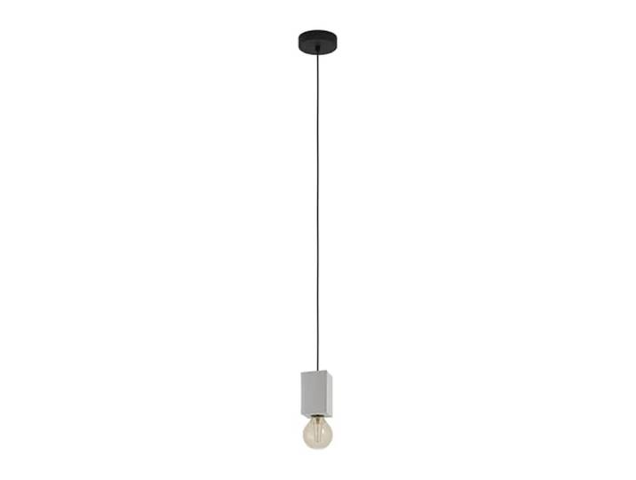 Eglo Suspension luminaire Prestwick 3\, lustre chambre industriel plafonnier salon ou salle à manger en béton gris et métal noir\, douille E27