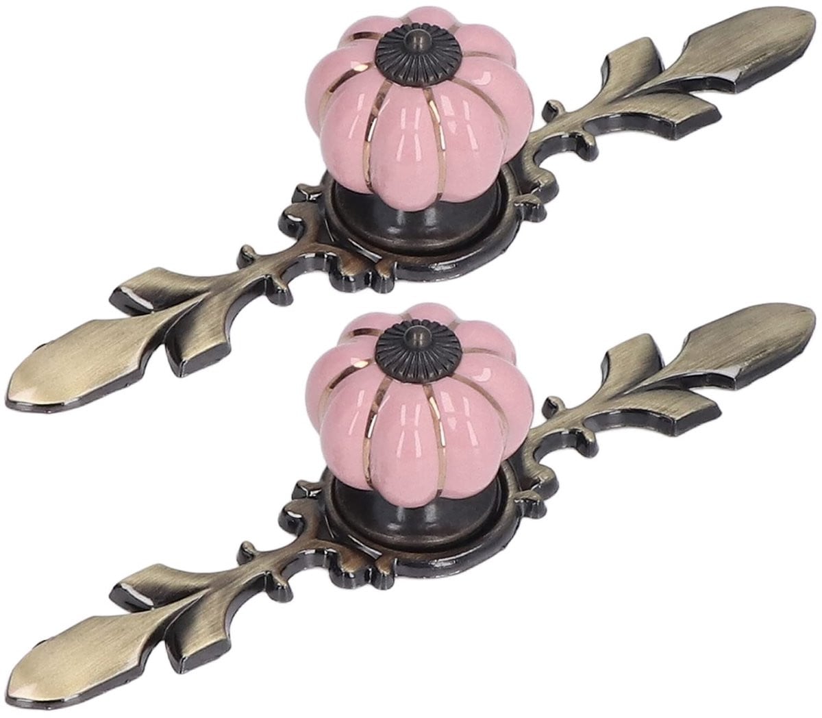 Dailygoods Kastknoppen 2-Pack - Keramische Pompoenvormige Knoppen
