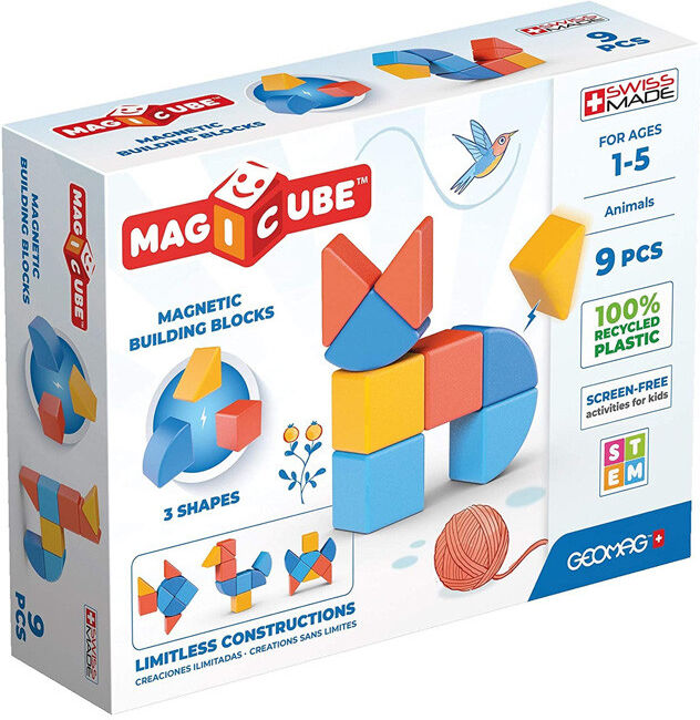 Magicube 3 Shapes Animals 9 pcs - Geomag