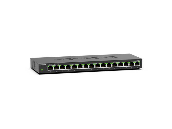 NETGEAR GS316, Non-géré, L2, Gigabit Ethernet (10/100/1000), Montage mural GS316-300EUS