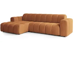 ECKSOFA SETIA Orange Strukturstoff