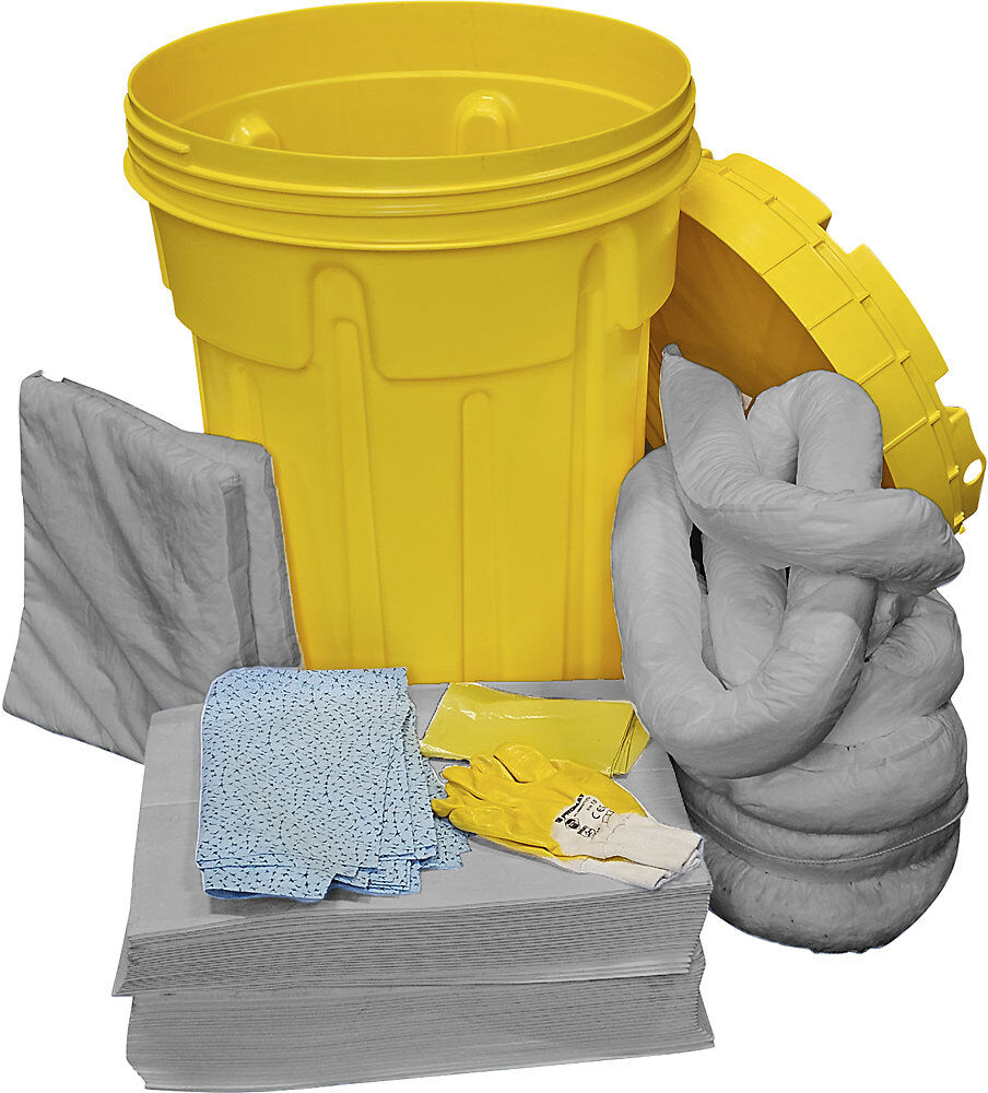 Leckage-Notfallset, in Sicherheitsfass, Bindung 100 l, Ausführung universal, grau eurokraft basic