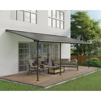 Terrassendach PALRAM - CANOPIA "Capri Alu Terrassenüberdachung", grau, B:739cm T:295cm, Aluminium, Polycarbonat (PC), Terrassenüberdachungen, einfache DIY Montage