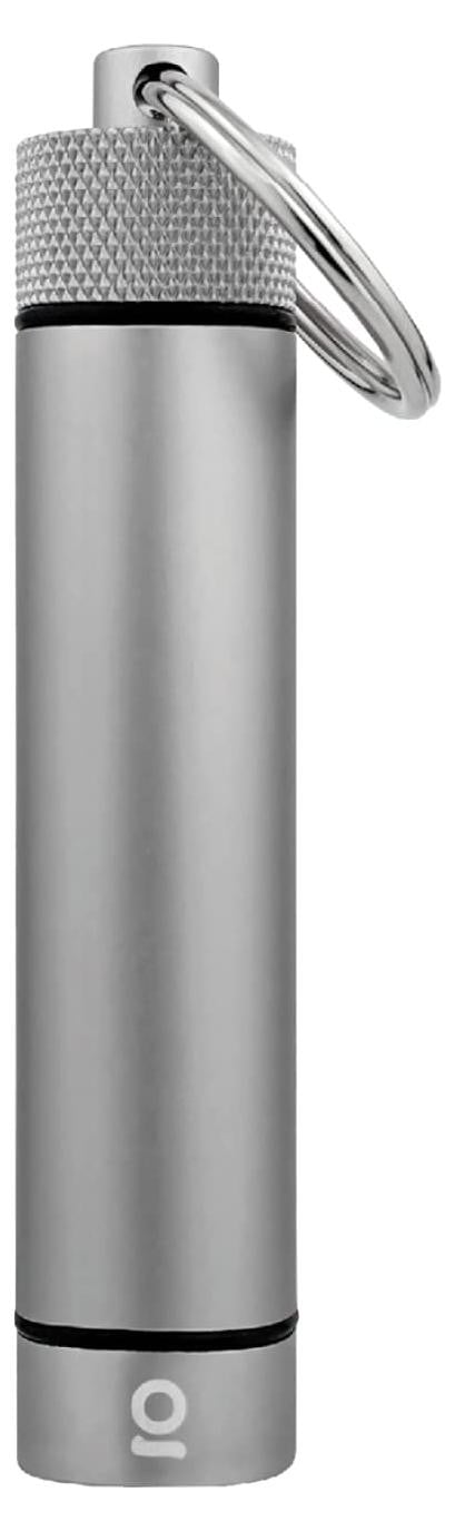 Dripio Luchtgedichte aluminium opbergbuisjes sleutelhanger donkergrijs