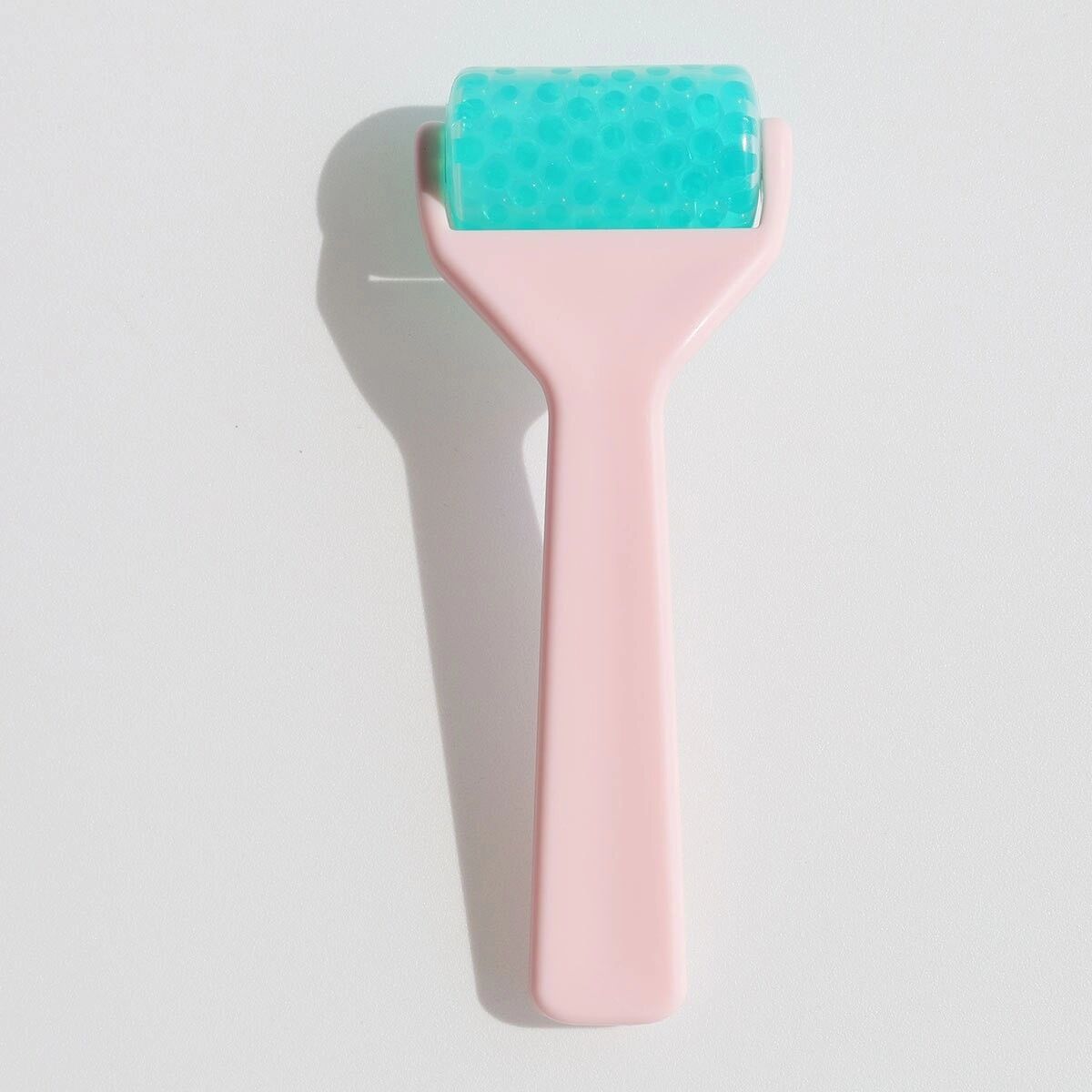 INF Gesichtseis-Roller – Kühlender Gesichts- und Körper-Massage-Roller zur Porenstraffung, Abschwellung und Beruhigung nach Grün + Rosa