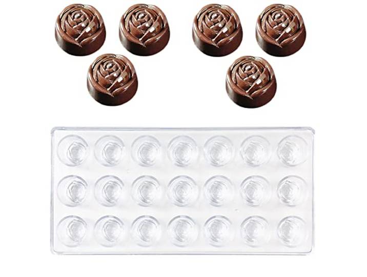 Transparante chocoladevorm, transparante vorm voor het maken van gebak, plastic transparante plastic gelei-snoepvorm, voor doe-het-zelf handgemaakt, gebak maken, keukenbakken