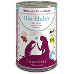 Herrmann's Classic 12x400g Dose Hundenassfutter Bio Huhn mit Hirse