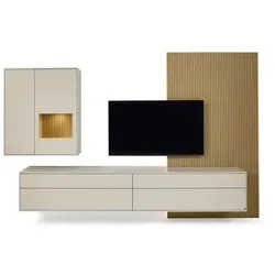 Musterring Wohnwand Kara-Frame Lack Cashmere