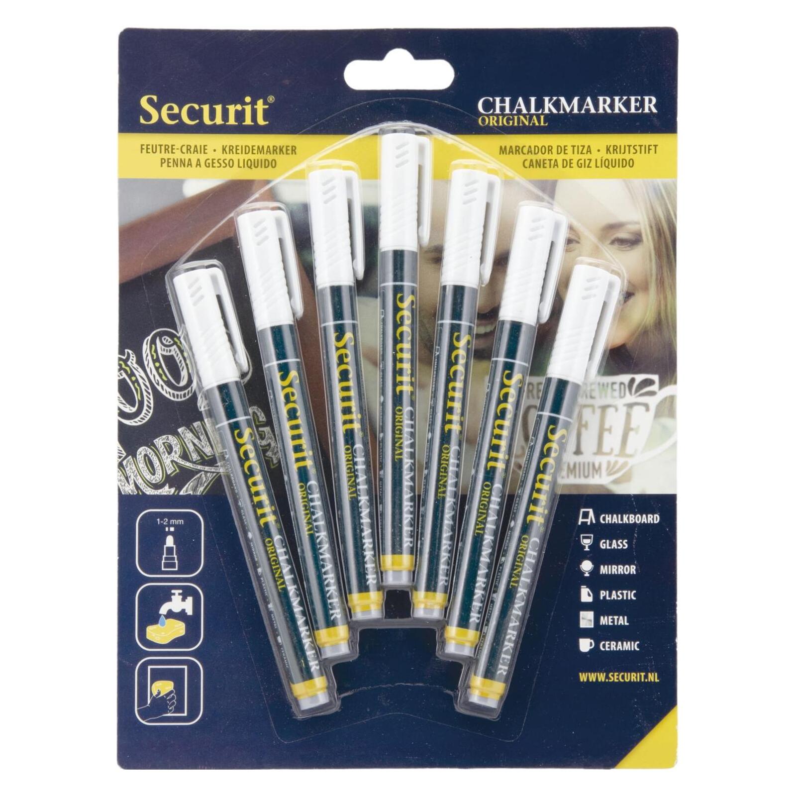 Securit Kreidestifte - alle weiss ( 7er Set ) (7x) (BLSMA100V7WT)