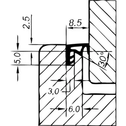 PRIMO Überschlagdichtung ACF 5891 - Kunststoff braun