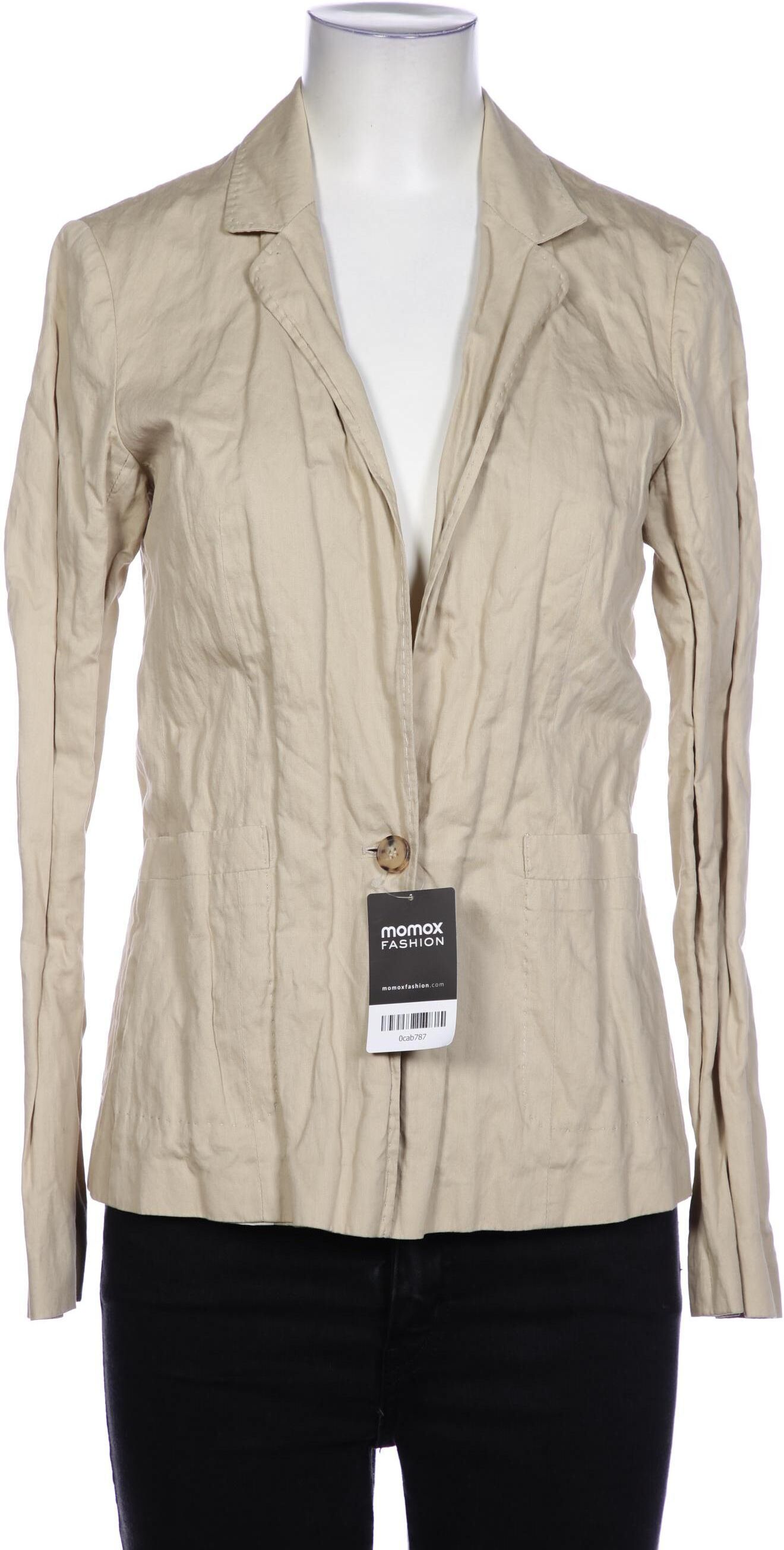 All Saints Spitalfields Damen Blazer, Beige, Gr. M (UK 10), Baumwolle / kein / Etikett / Synthetik - Second Hand