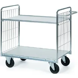 Etagenwagen Serie 300 Mod 22, max. 300 kg für schwere Lasten, mit 2 Etagen, Maße: 1190x650x1030 mm