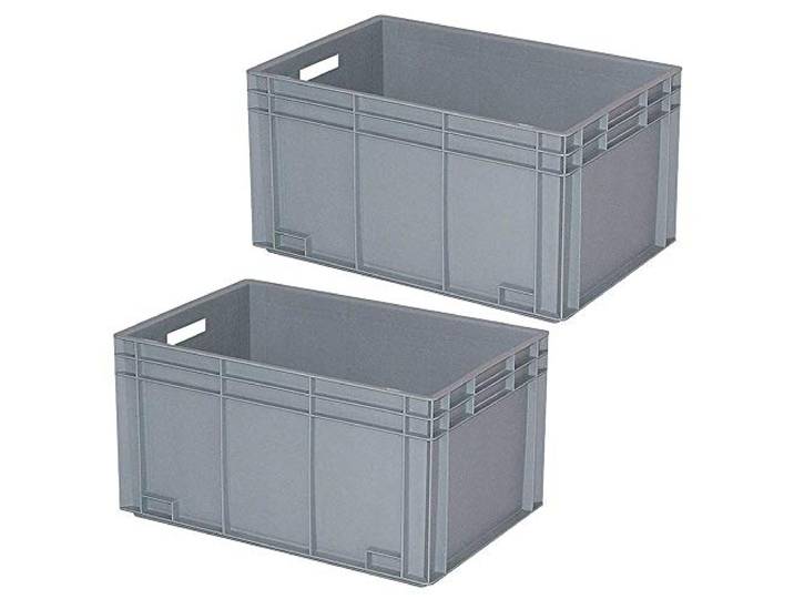 BRB 2 Eurobehälter / Stapelkiste, LxBxH 600 x 400 x 420 mm, 80 Liter, grau