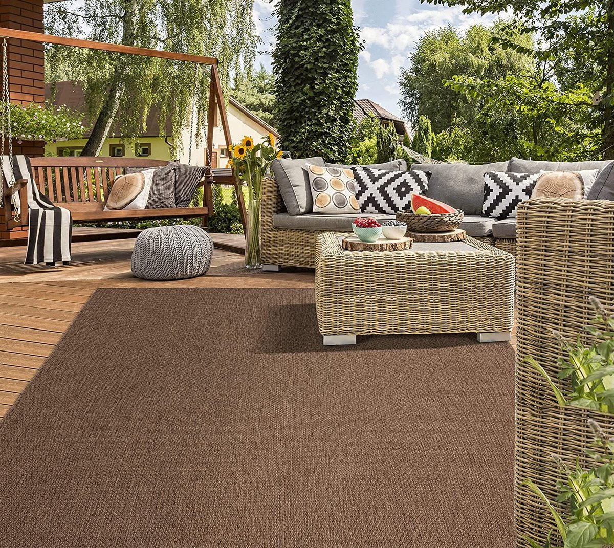 Omkeerbaar Buitenkleed Mediterranean Tuintapijt van Polypropyleen