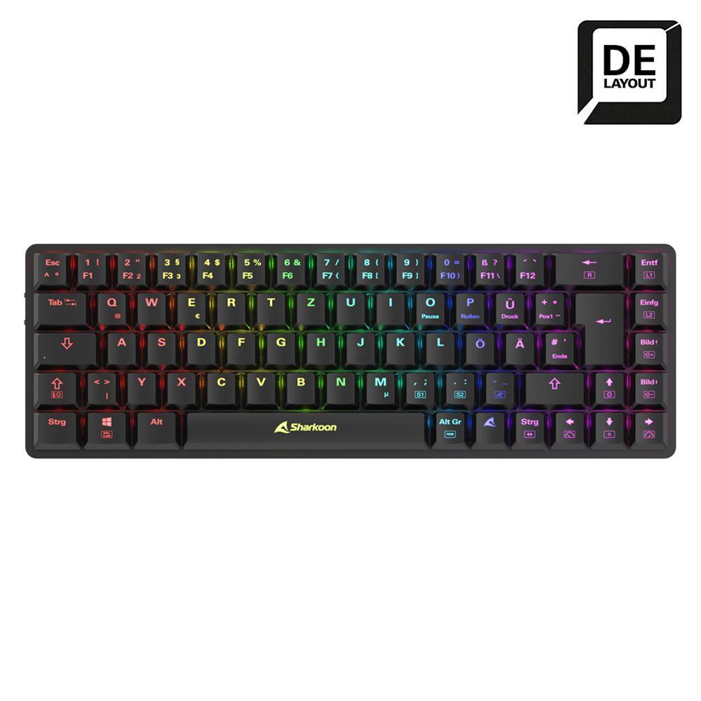 Sharkoon PureWriter W65 Tastatur Kailh Red - DE Layout, Schwarz 4044951036929